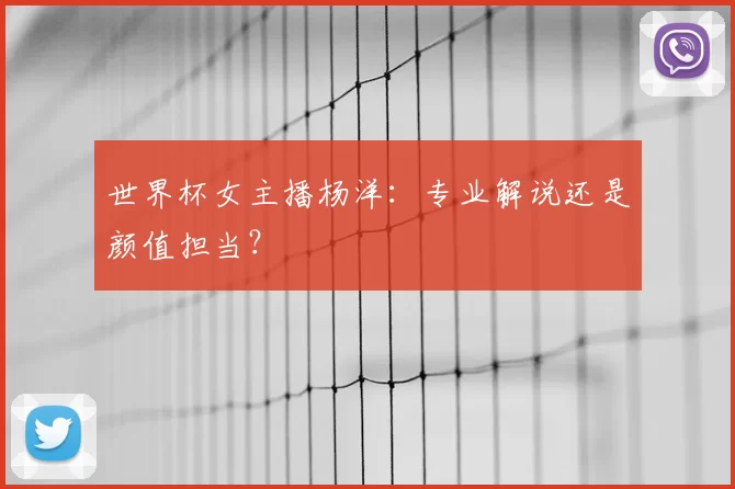 世界杯女主播杨洋：专业解说还是颜值担当？